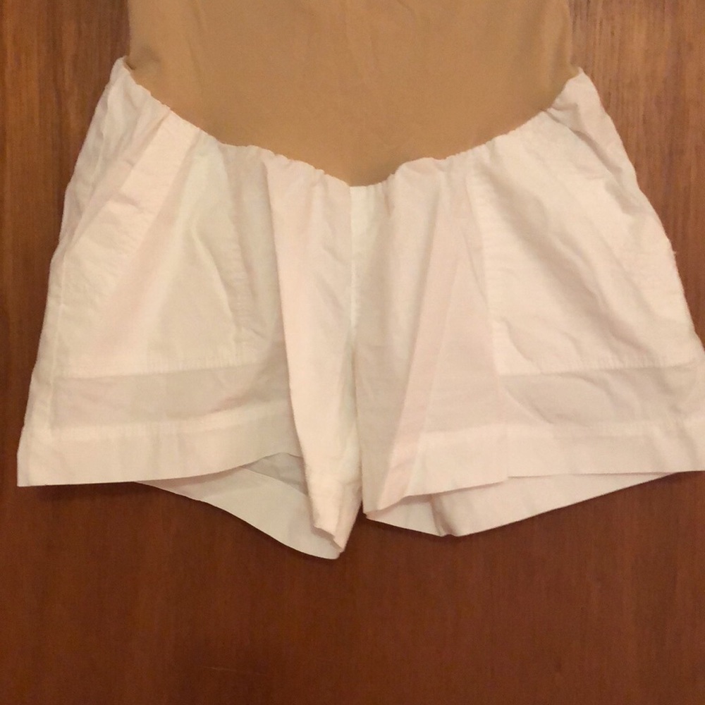 Maternity white shorts